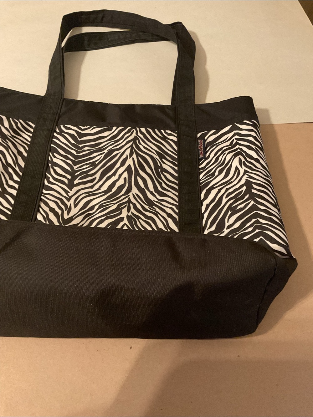 Jansport Zebra Print Bag Trio - Black, White & Pink Trim